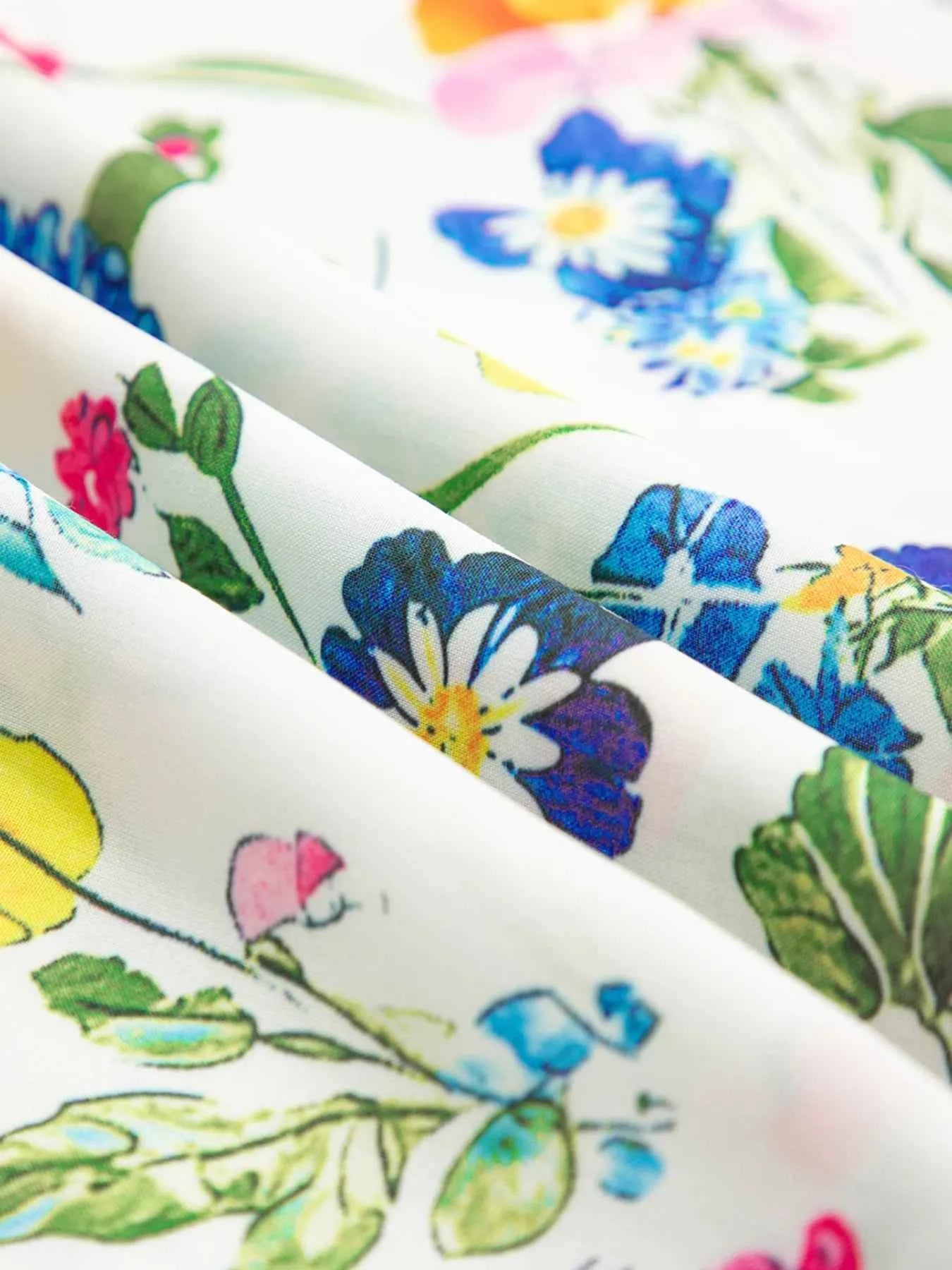 Floral Print Ruffle Layered Short Sleeve Blouse 033b81d0eb1a4867915d41606322ca3e-Max-Origin