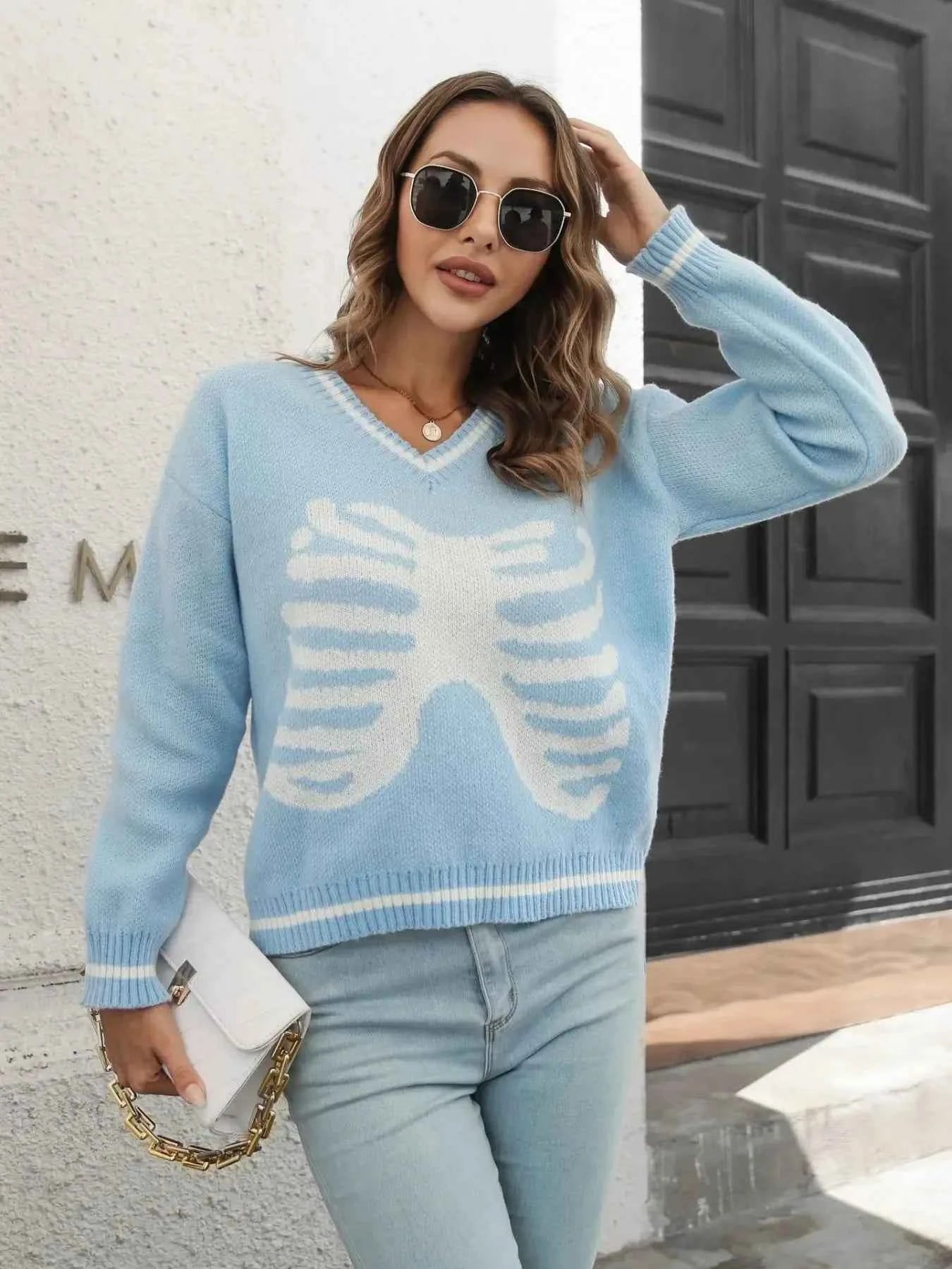 V-Neck Dropped Shoulder Sweater 0385af7e-8f7d-45a6-b1e7-8e20dd2a633c-Max-Origin