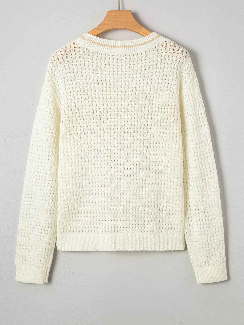 BEACH Hollow Out Knitted Lightweight Dolman Sweater 038ac15340f147d59549cf41af49b6fe-Max-Origin