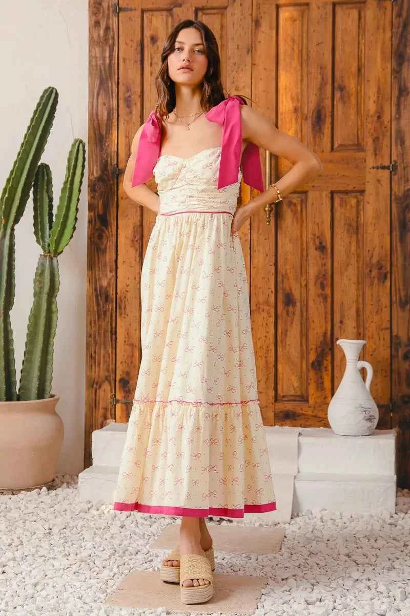 SO ME Ribbon Flowy Maxi Dress with Contrast Trim 03cb258e06884609bdf335a4af96170e-Max-Origin