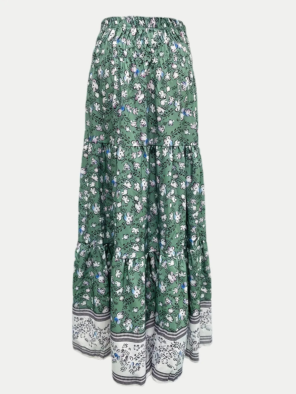 Full Size Tiered Printed Elastic Waist Skirt 0429fbc8-0729-4640-9fcf-c631a0717554-Max