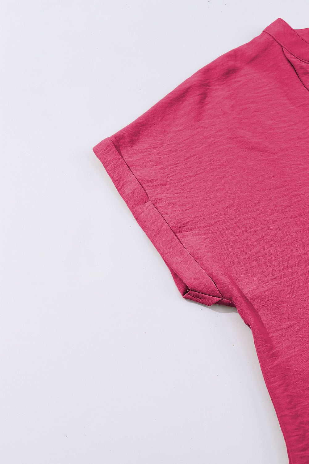 White Notched Neck Batwing Sleeve Blouse 0457b4c243f7e41c