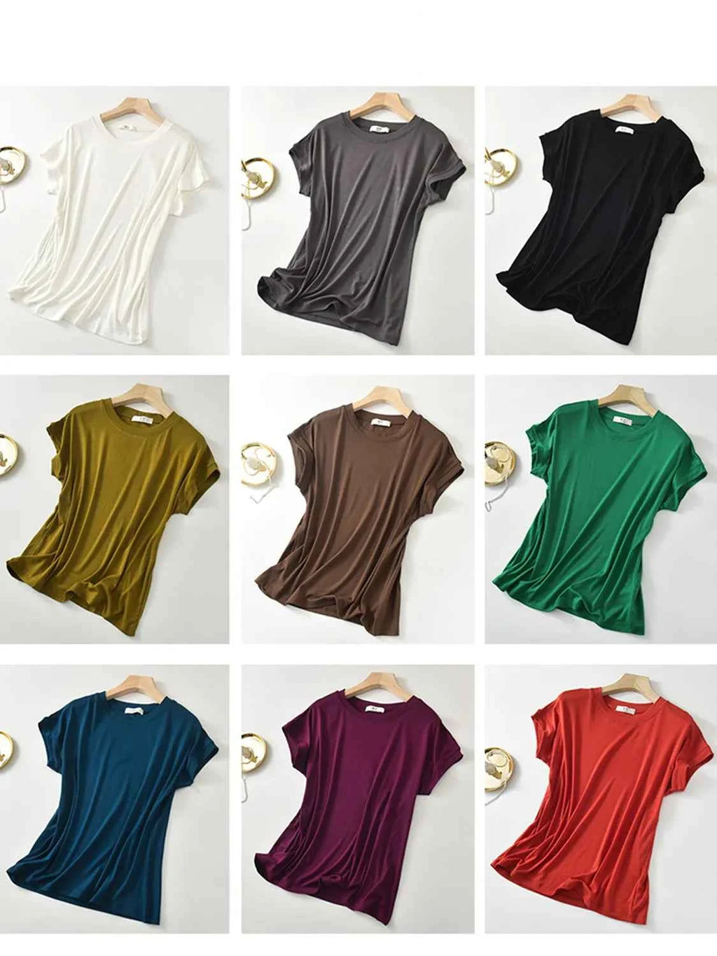Round Neck Short Sleeve T-Shirt 04800200-90e9-4d9b-9367-62bb53b55f5f-Max-Origin