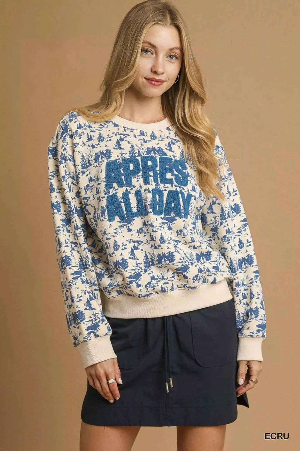 Umgee Scenic Print Cropped Sweatshirt ECRU 05131e75-5905-42ad-8af0-e78a143cd72c-Max-Origin