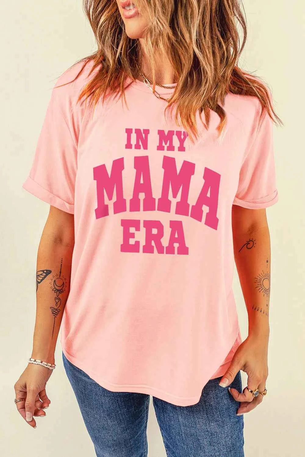 IN MY MAMA ERA Round Neck T-Shirt 053e1089-7ca2-4eac-9abc-b03752cc6a10-Max