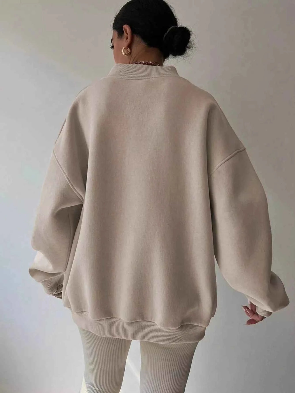 Dropped Shoulder Long Sleeve Oversized Sweatshirt 056a5601574e4cdb83d97a197f98482a-Max-Origin