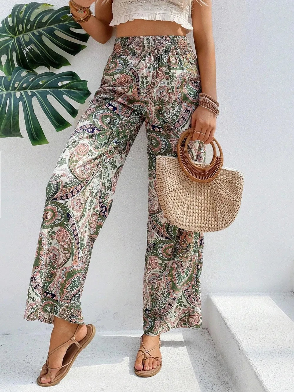 Printed Wide Leg Pants 05a99bbd-b718-465a-90a4-f20f08151ec1-Max