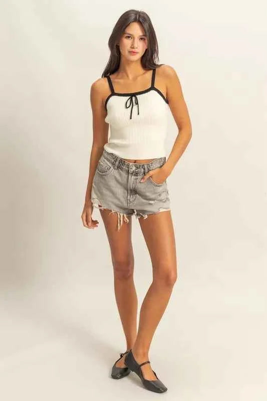 HYFVE Square Neck Ribbed Knit Cami 05c192c09881497a83baca5f2f202647-Max-Origin