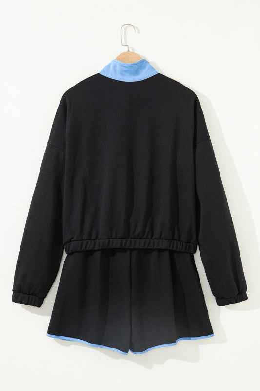 Colorblock Patchwork Pullover and Shorts Set 05e9502a-666c-49c1-b24d-324bb674f1a7