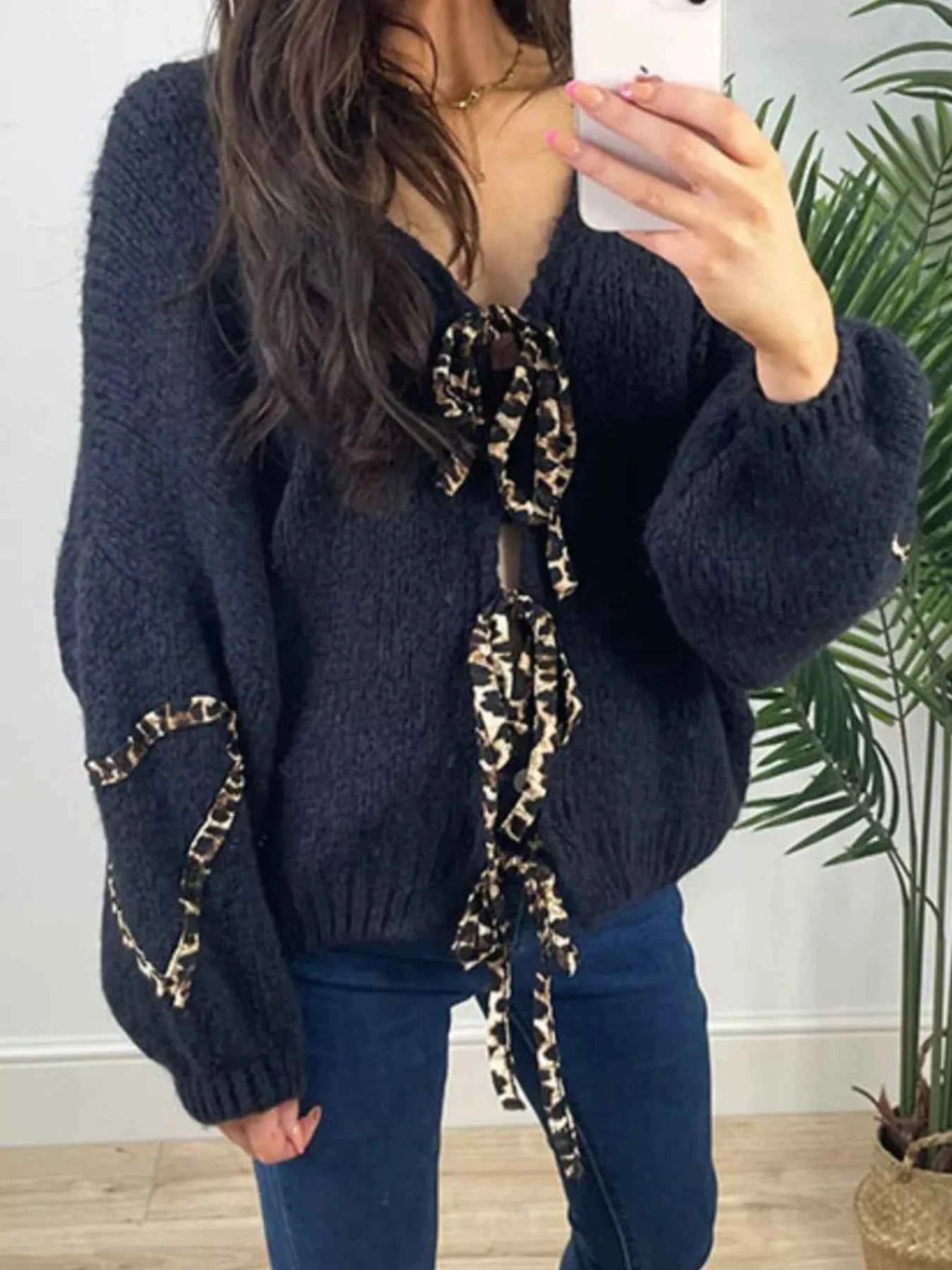 Tie Front Long Sleeve Sweater 0695a3e9-edbe-49b6-a462-2ae942f6438d-Max-Origin