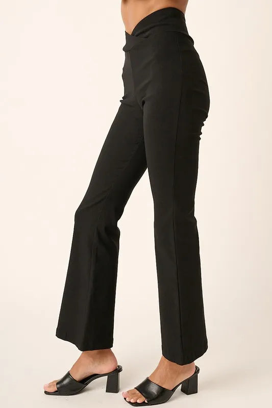 Mittoshop Surplice V Waist Flare Pants 06c81d26-3d63-4588-8f10-803fdf01a794-Max