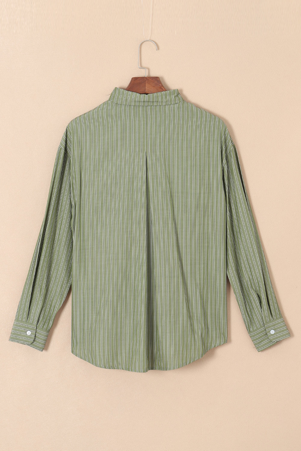Blue Stripe Button Up Oversized Casual Shirt 06d0ffd0c463cc3b