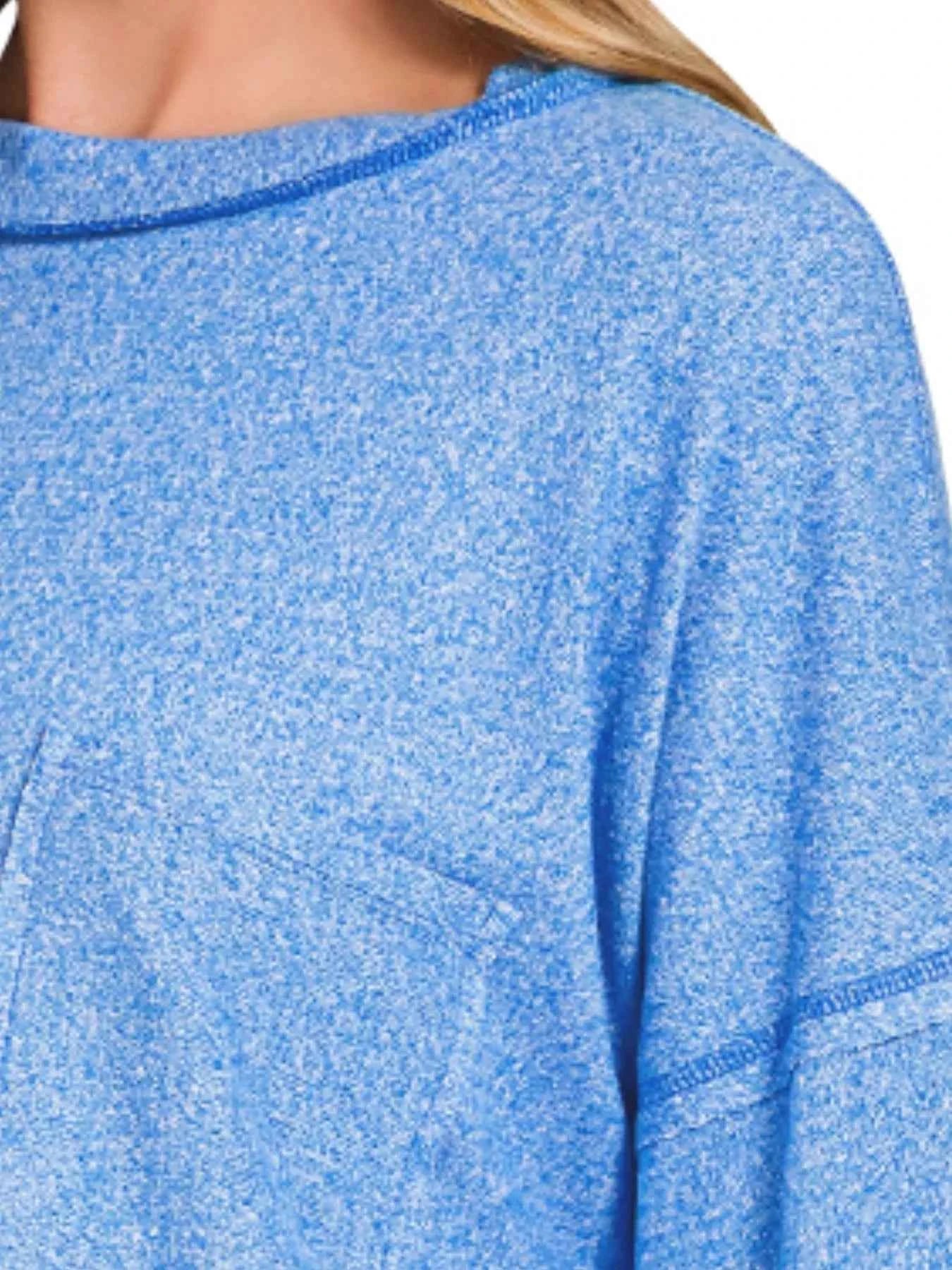 Zenana Soft Melange Hacci Round-Neck Long Sleeve T-Shirt 06d82385-4d45-4602-aba4-adb6b4ab63d7-Max-Origin