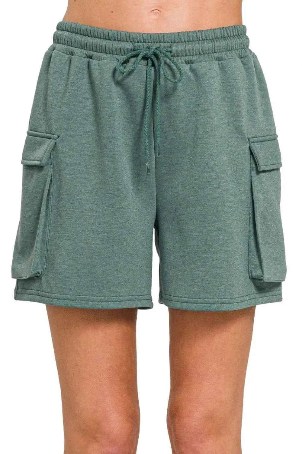 Zenana Scuba Thigh Pocket Shorts ASH JADE 06fbeefa-faf9-4912-96d7-5e06800545d0-Max-Origin