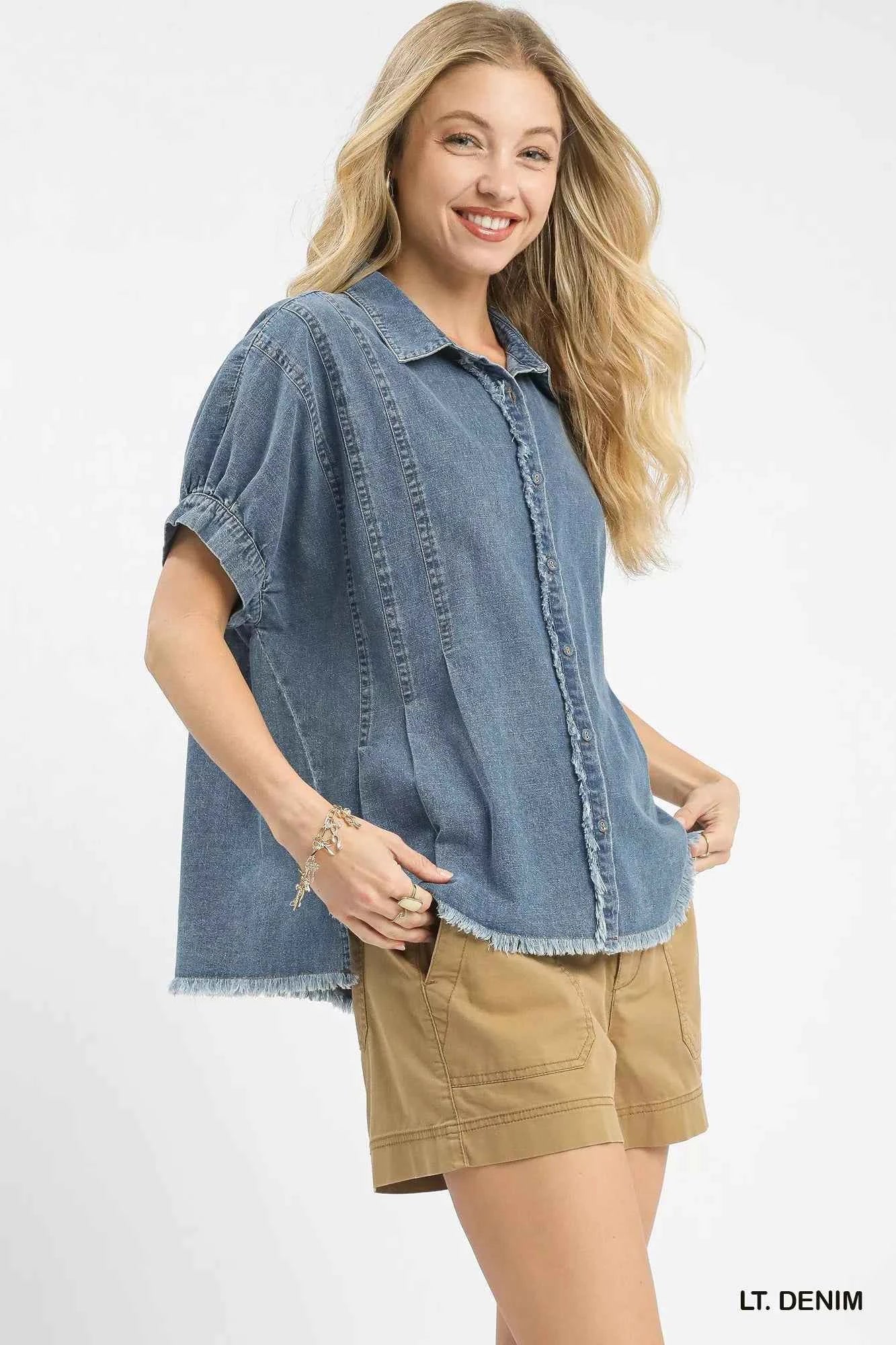 Umgee Washed Denim Oversized Top 07083ced-78ed-4c49-b2a9-3ad788a4c0ee-Max-Origin