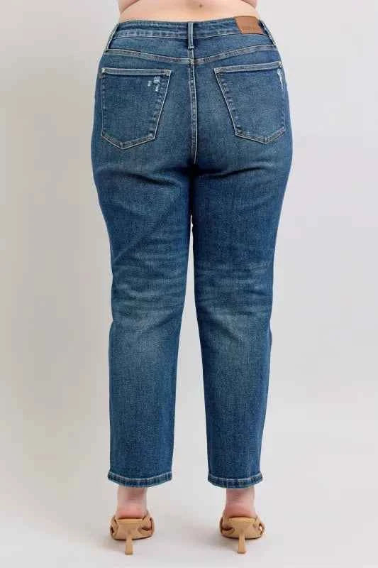 Judy Blue Full Size High Waisted Rigid Magic Non-destroy Straight Leg Jeans Plus Size 076ef6a4-57a8-41b2-9c70-7c672ce764ab-Max-Origin