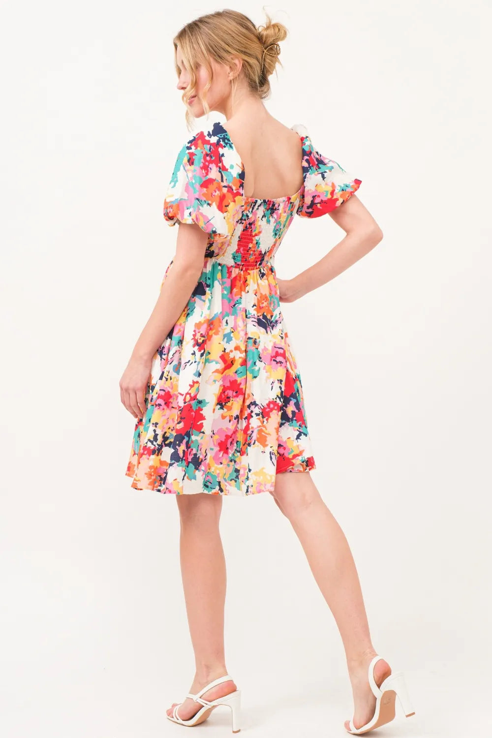 And The Why Square Neck Puff Sleeve Floral Dress 08ce3608-dd60-4144-a238-e653d06a2617-Max