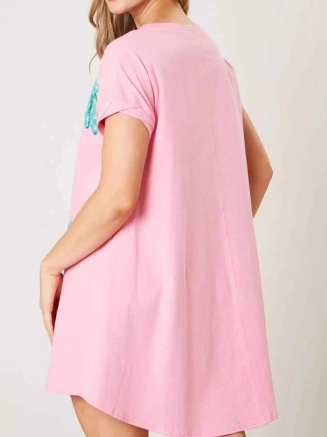Sequin Short Sleeve Summer Tee Dress 09aeecd0-4e07-464d-92cb-76f093f0025d-Max-Origin
