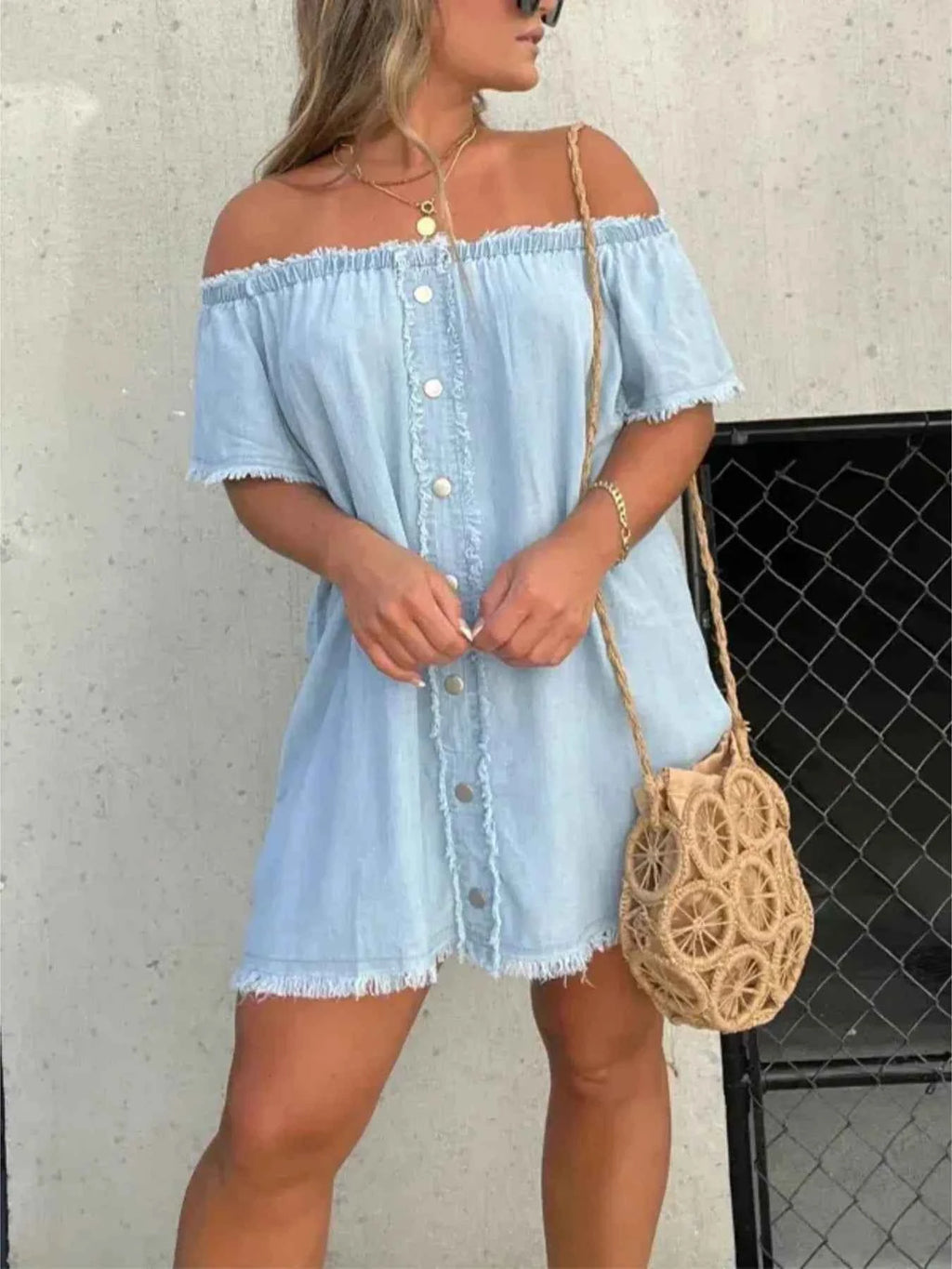Full Size Raw Hem Mini Denim Dress Plus Size Light Blue 0a19a50f81c34260820cd9f7dc66d042-Max-Origin