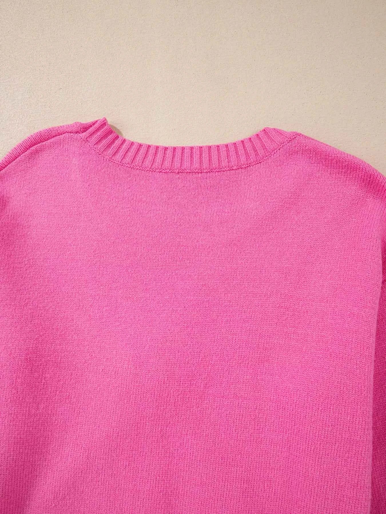 Ribbed Hem Long Sleeve Sweater 0a2f3d93e581447184d9084c35541687-Max-Origin