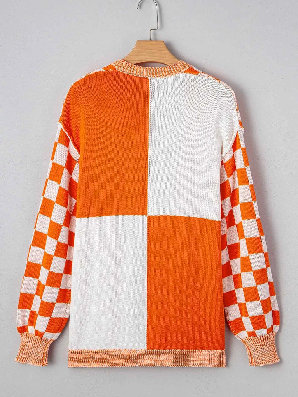 Checkered Pattern Open Front Cardigan 0a65707d-f3d3-4556-9e56-532d862cc819-Max-Origin