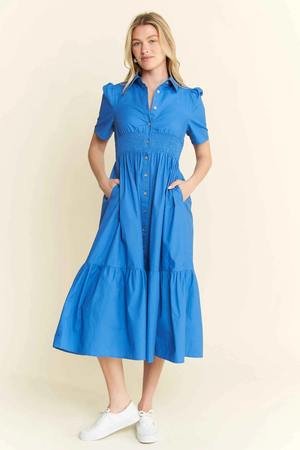 Jade By Jane Short Sleeve Button Down Midi Dress 0a7426b7e6f34388a6a1fb243f539e8c-Max-Origin
