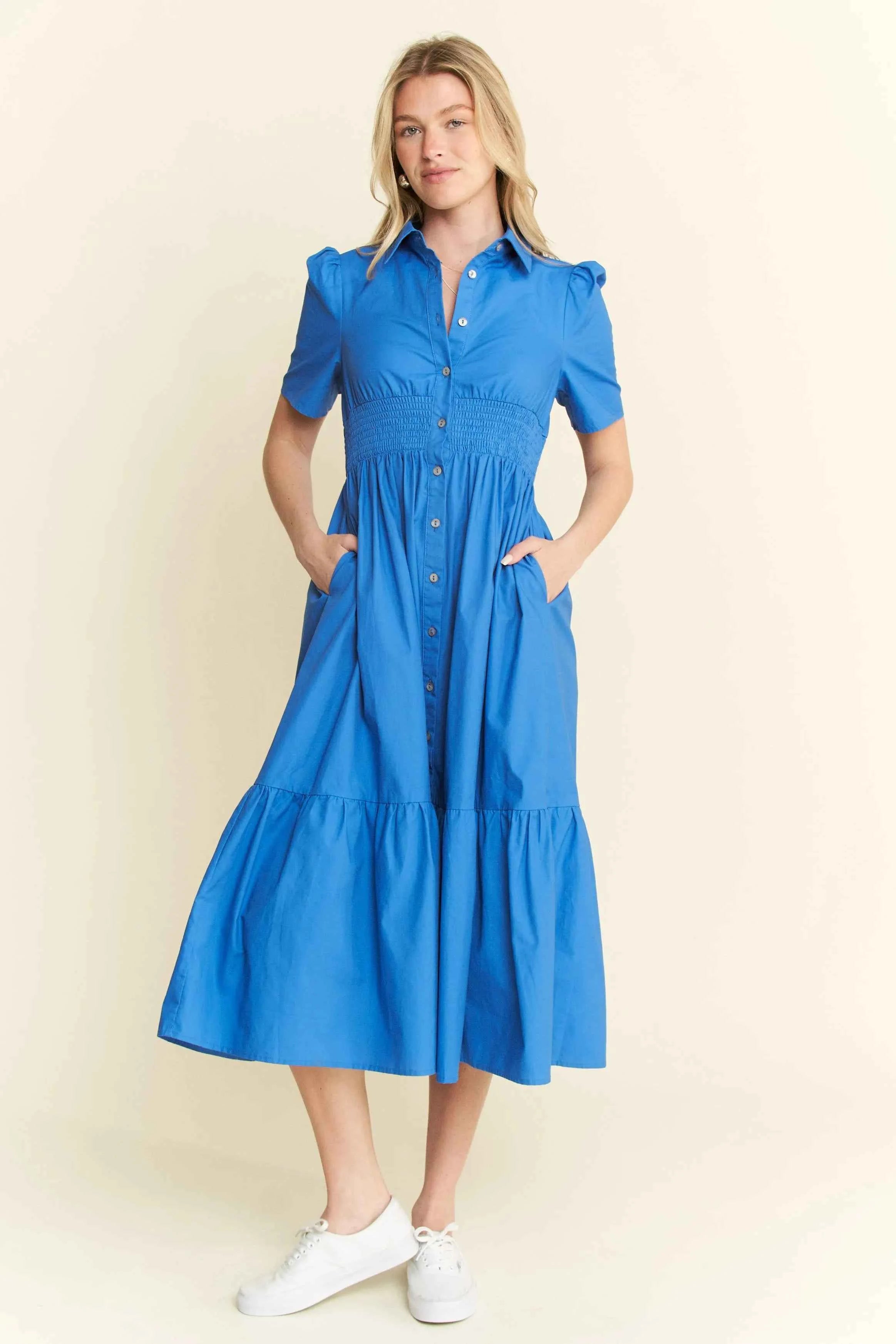 Jade By Jane Short Sleeve Button Down Midi Dress 0a7426b7e6f34388a6a1fb243f539e8c-Max-Origin