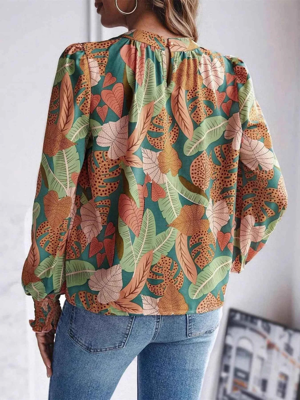 Tropical Print Long Sleeve Blouse 0ab79edd7c6e420089e12bcb271ce821-Max-Origin