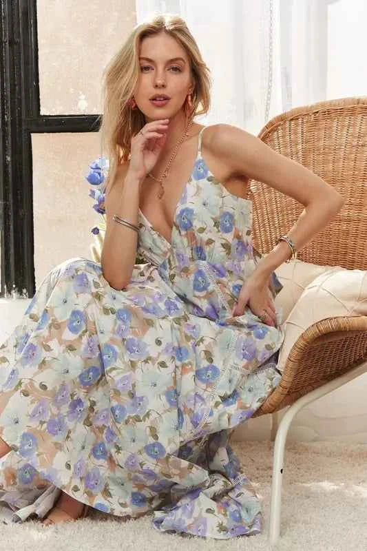 ADORA Bow Back Floral Cami Dress