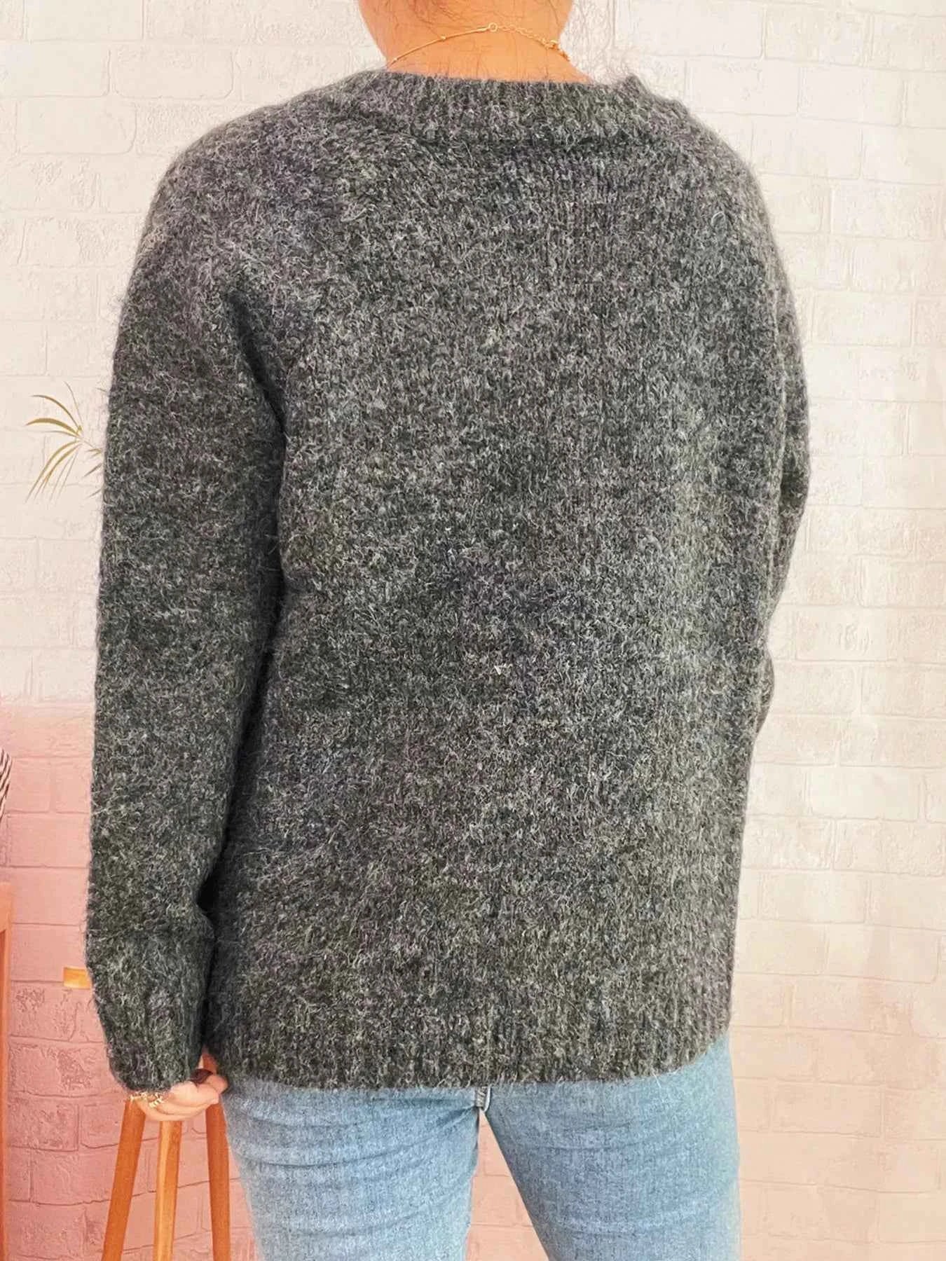 Mushroom Pattern Button-Up Cozy Knit Cardigan 0adf8f3f21c7490fbd91d2f8ae4b0053-Max-Origin