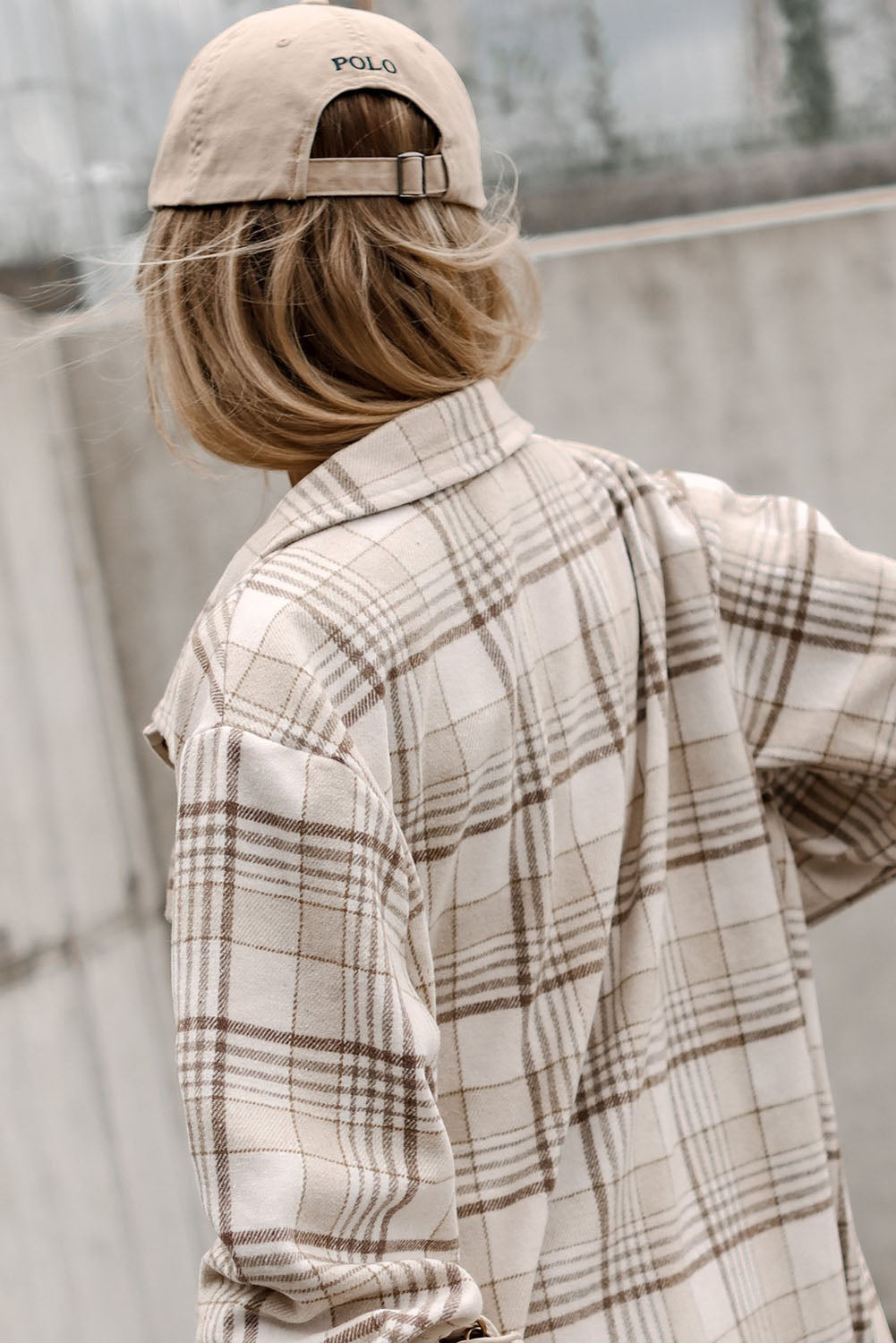 Khaki Plaid Removable Hooded Button Up Jacket 0b4ada8e01746a3a