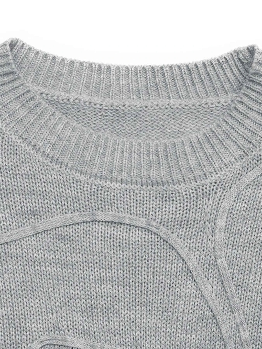 Flower Round Neck Long Sleeve Sweater 0c74d7875b174de0bf22e622aead8759-Max-Origin