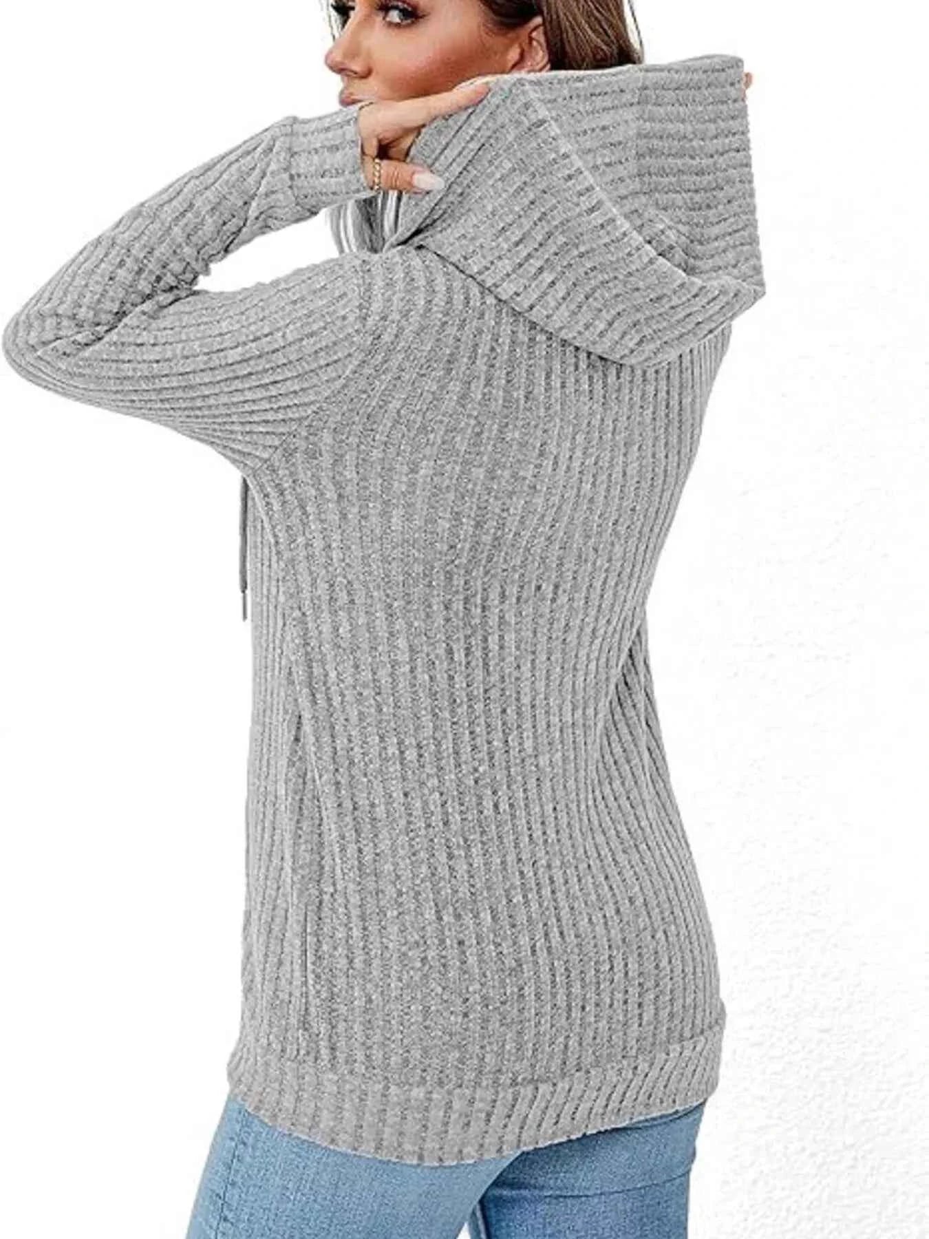 Ribbed Zip Up Hooded Outerwear 0c97b003f86e48debd87752495d4d9c0-Max-Origin