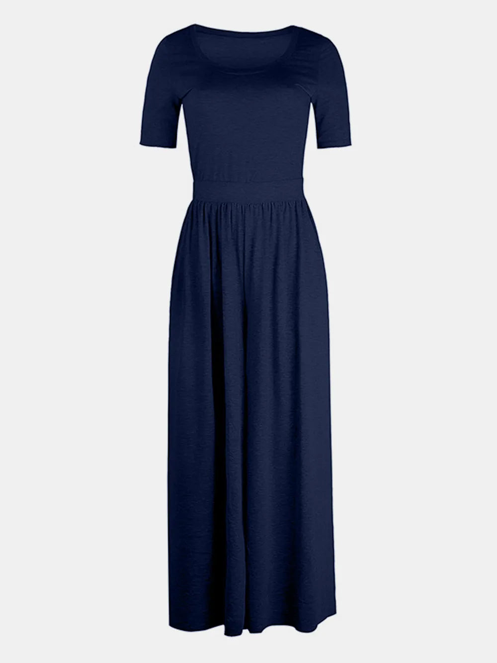 Scoop Neck Short Sleeve Jumpsuit 0caaeb11-364c-4321-90fc-c092218a38ff-Max