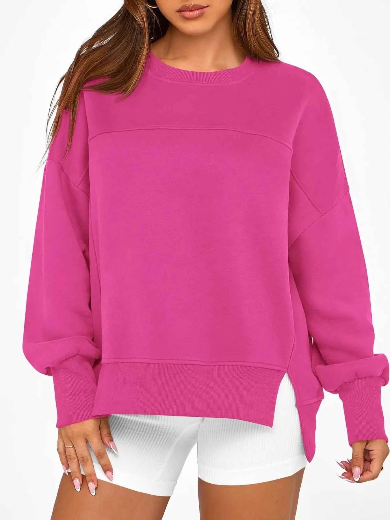 Slit Round Neck Dropped Shoulder Sweatshirt 0cc81e10941a4723862c63265d374c0e-Max-Origin