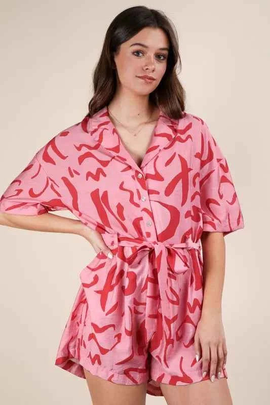 VERY J Oversized Printed Button Down Resort Romper 0cd3885be5b5470fbce1d9b27dfa8cd0-Max-Origin