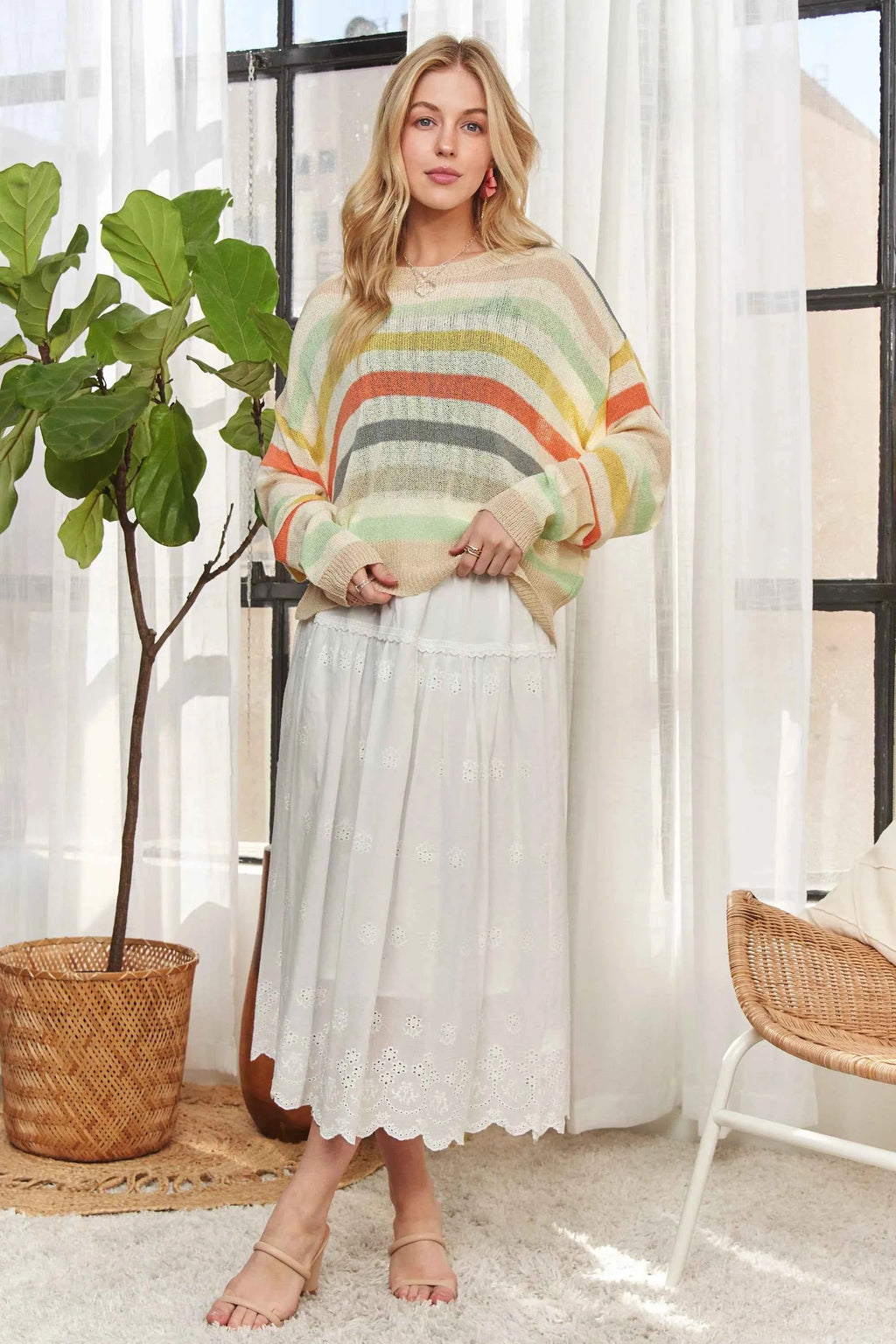 ADORA Stripe Long Sleeves Knit Top 0d0bf58995ca4a208a17ac25d0072b87-Max-Origin