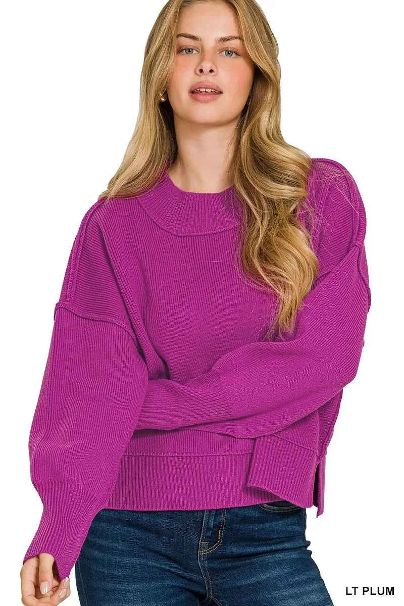 Zenana Wide Neck Band Drop Shoulder Sweater LT PLUM 0d0ff3f8dadc416390371b02c7e970e1-Max-Origin
