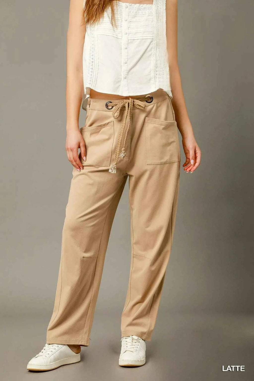 Umgee Cargo-Inspired Drawstring Pants LATTE 0d265710-0326-4c97-a280-88fe23062ce4-Max-Origin