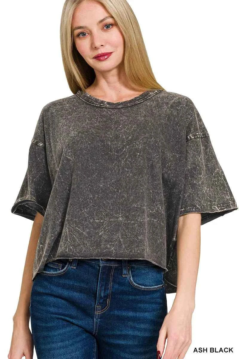 Zenana Acid Crinkle-Washed Oversized T-Shirt ASH BLACK 0d6e2fb996754258a59dda078f8b403b-Max-Origin