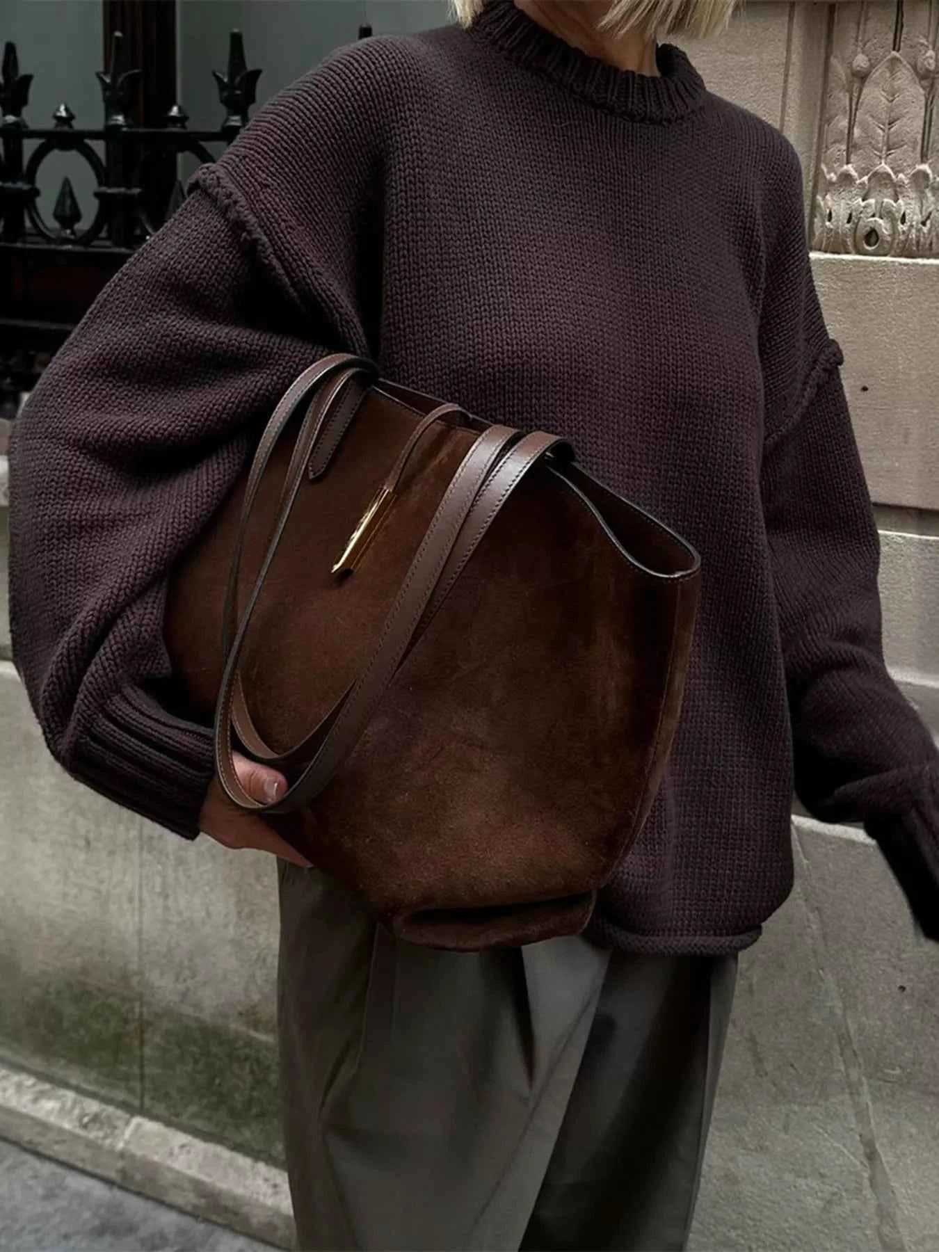 Round Neck Dropped Shoulder Sweater 0db2d1ff83d74b87b020cb418933f999-Max-Origin