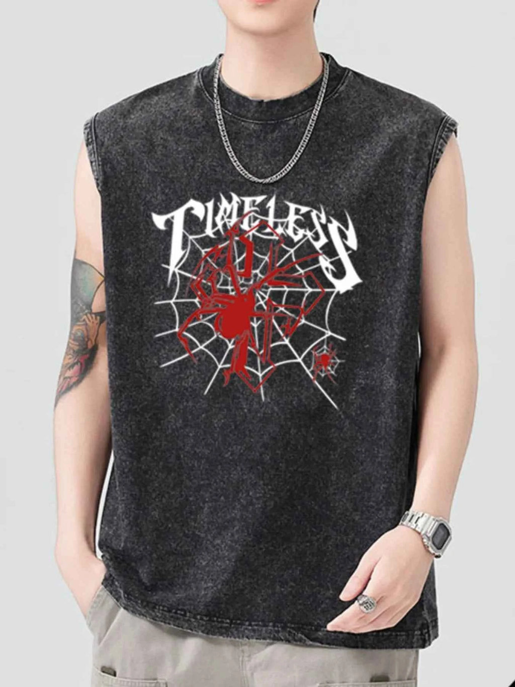 Men's Spider Round Neck Tank 0e13692b-96d6-41e4-97d5-e18484d57eca-Max-Origin