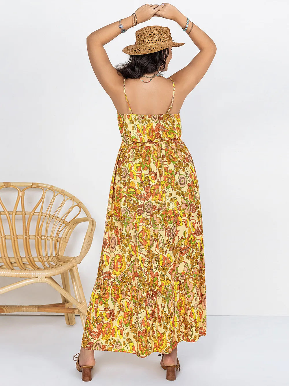 Plus Size Printed V-Neck Maxi Cami Dress 0e1b28ab-0296-487b-8976-d45c53487c6e-Max