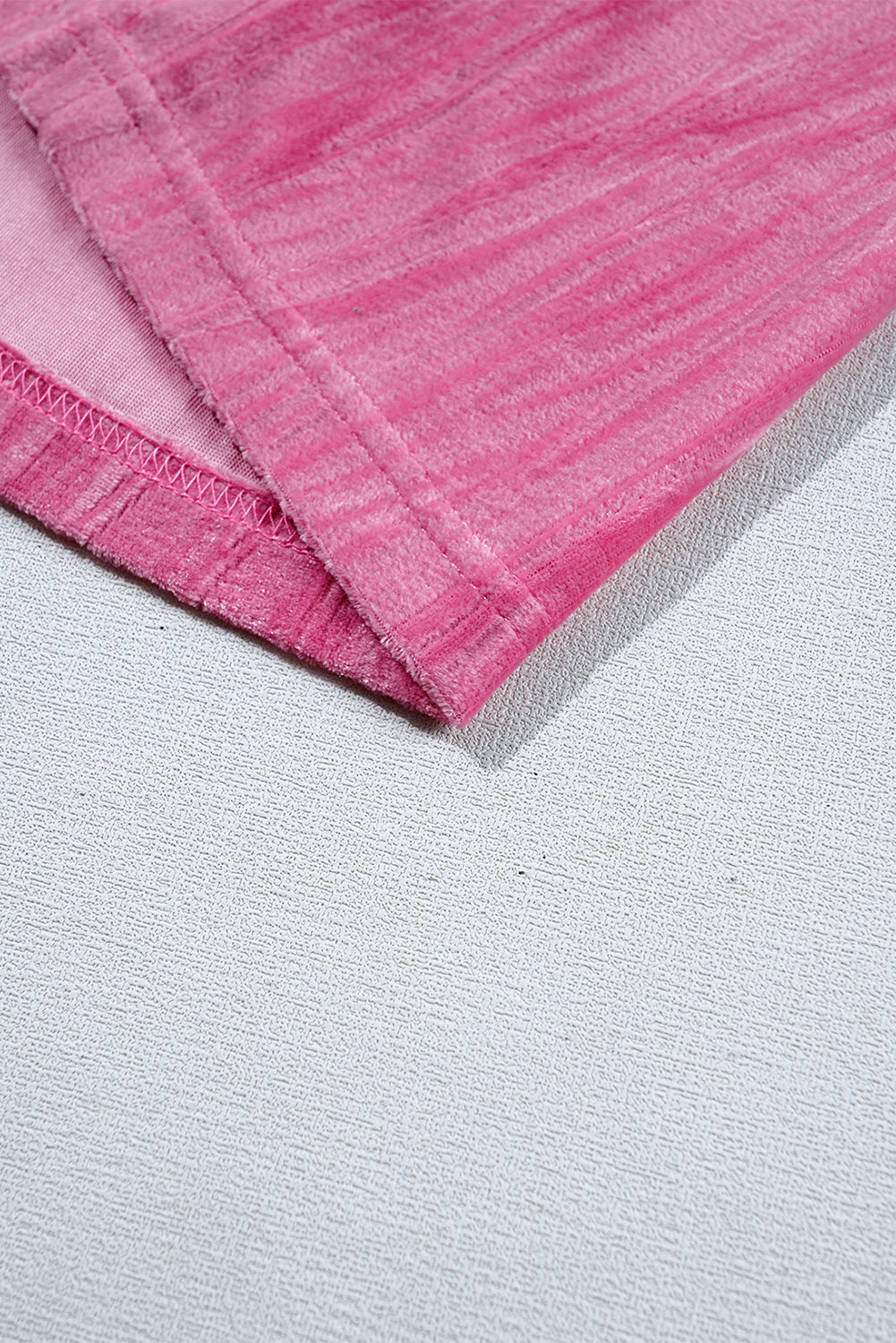 Strawberry Pink Flounce Sleeve Tiered Ruffled Velvet Mini Dress 0e87ef8e74b14615