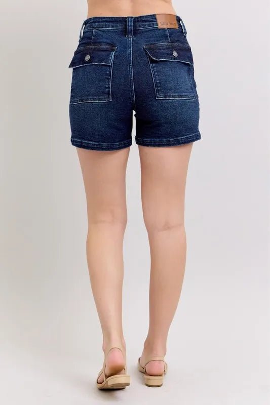 Judy Blue Full Size High Waist Back Flap Pocket Denim Shorts Plus Size 0ebb1ef60810450db110e8a49d88a1bf-Max-Origin