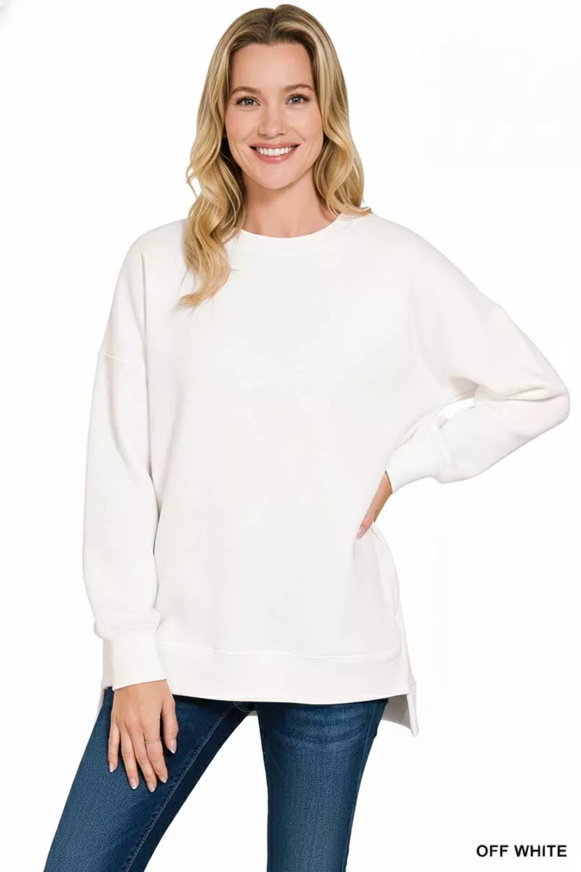 Zenana Fleece Hi-low Boyfriend Sweatshirts with Pockets 0ee23671-6303-4b87-8f2a-a222ce665f0a-Max-Origin