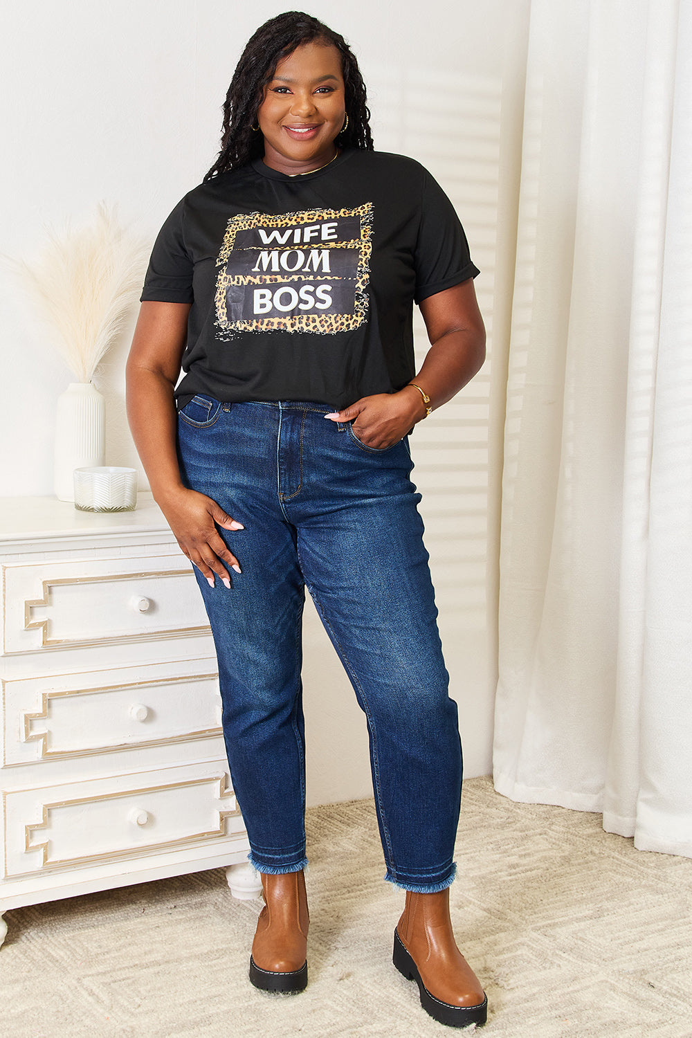 Simply Love WIFE MOM BOSS Leopard Graphic T-Shirt 0eeba9e5cfff46599415e5e57ef89ad1-Max