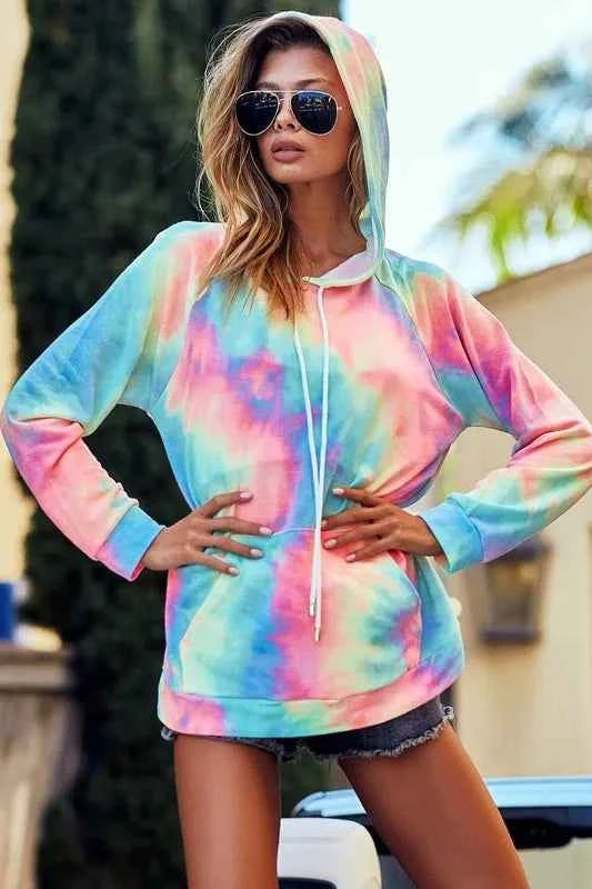 BiBi Tie Dye French Terry Hoodie with Kangaroo Pocket 0ef7ced8a0914b7995620ef3abe7d68f-Max-Origin