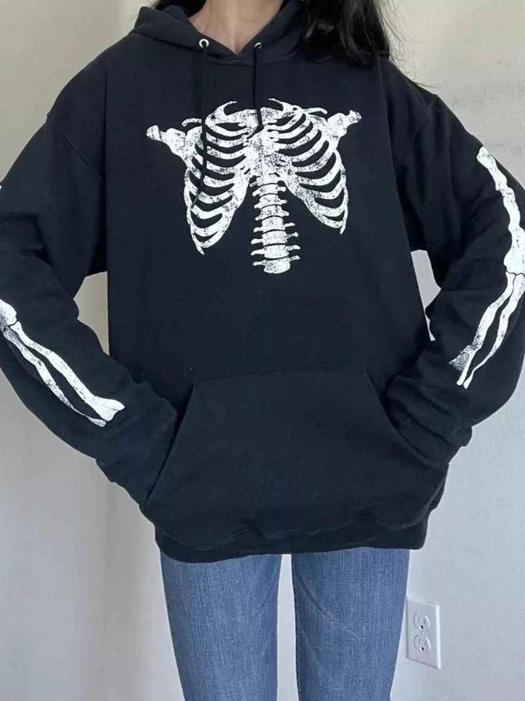 Drawstring Skeleton Long Sleeve Hoodie 0f4b3a211bbe4676ad97846499701534-Max-Origin