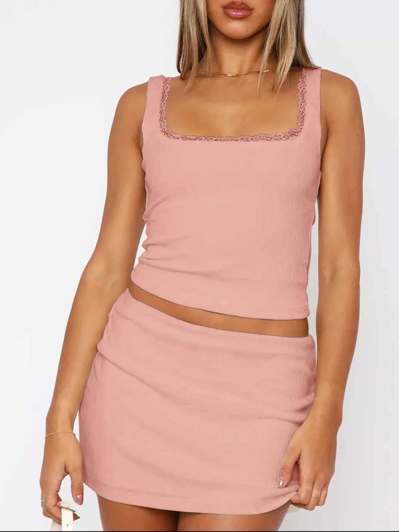 Lace Detail Square Neck Tank and Skirt Set 0f56a011-ba47-49d8-801a-6bb9a938de1d-Max-Origin